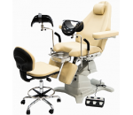 M2-JX-N Гинекологическое электроприводное кресло в комплекте со стулом врача, бежевое